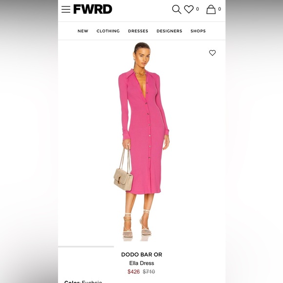 Dodo Bar Or Pink Ella Ribbed Dress - XS - Picture 2 of 9